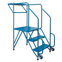 Kleton Mechanics/Maintenance Rolling Ladder, 3 Steps-Frame Material: Steel