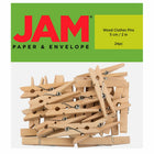 JAM Paper Wood Clip 2" Clothespins - Natural - 24 Pack-Color: Natural