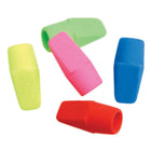 J.R. Moon Pencil Co. Cap Eraser - Assorted - 720 Pack-Pencil top erasers come in 5 bright colors