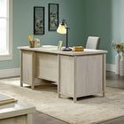 Sauder 65"W Costa Executive Desk - Chalked Chestnut- Framed, slat-front detailing for an extra touch of style