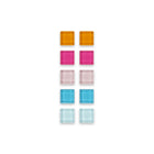 Quartet Square Mini Magnets - Assorted Colours - 10 Pack-Mini Square Magnets