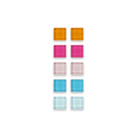 Quartet Square Mini Magnets - Assorted Colours - 10 Pack-Mini Square Magnets