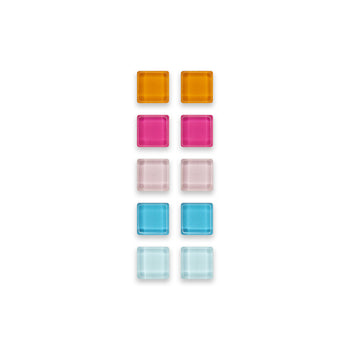 Quartet Square Mini Magnets - Assorted Colours - 10 Pack | staples.ca
