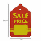 Eddie's Large Sale Price Stringless Tags - 1-5/8" x 2-11/16" - Red & Yellow - 1000 Tags/Boxes - 2 Boxes/Pack-1-5/8" x 2-11/16"