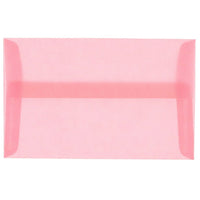 JAM Paper 4bar A1 Envelopes, 3.63 x 5 1/8, Blush Pink Translucent Vellum, 100 Pack (1591615g)-Blush pink