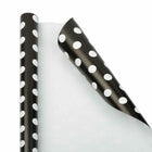 JAM Paper Gift Wrap - Polka Dot Wrapping Paper - 25 Sq Ft per Roll - Black with White Dots - 2 Pack-The perfect square footage for quickly and easily wrapping your presents
