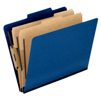 Pendaflex Classification Folder with 2 Dividers - Letter - Blue - 2 Pack-Made with 25 pt pressboard