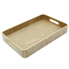 Cathay Importers Bentwood Rect Tray with Handles, 14.5"W x 10"D x 2"H, Light Brown-Serving tray