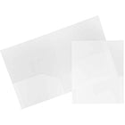 JAM Paper Plastic Heavy Duty Two Pocket Folders, Clear, 108 Pack (3383HCLB)-Clear