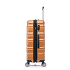 TOSCANO MAGNIFICA 21" Hardside Carry On Luggage - Bronze Gold-Deluxe Interior