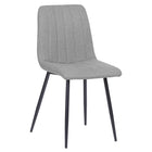 My Home My Living Polyester Side Chair - Grey - 2 Pack-The seat and back are upholstered in grey polyester fabric