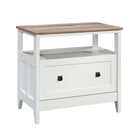 Sauder 430760 August Hill Lateral File Cabinet - Soft White-Drawer with full extension slides holds letter, legal, or European size hanging files.