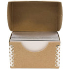 JAM Paper Kraft Ecoboard Business Card Box, Brown Recycled Kraft with Metal Edge, 5 Pack (9064 201g)-Box type: Open lid