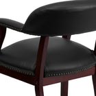 Flash Furniture Black Vinyl Luxurious Conference Chair with Accent Nail Trim-CA117 Fire Retardant Foam