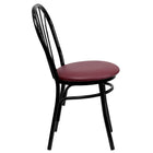 Flash Furniture HERCULES Series Fan Back Metal Chairs with Burgundy Vinyl Seat - 2 Pack-Burgundy Vinyl Upholstered Seat