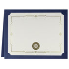 St. James Document/Certificate Holders - Gold Foil Border - Linen Finish - Navy Blue - 5 Pack - 83803-Suitable for horizontally or vertically oriented award certificates