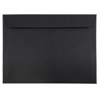 JAM Paper Booklet Envelopes - 9.5" x 12.625" - Black - 50 Pack -Colour: Black Linen