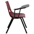 Flash Furniture Ergonomic Shell Chair, Burgundy, Left Handed Flip-Up Tablet Arm (RUTEO1BYLTAB)-23"W x 28"D x 32.13"H