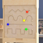 Flash Furniture Bright Beginnings Commercial Grade STEAM Wall Activity Board with Natural Finish and Multicolor Accents-No Product Assembly Required
