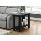 Monarch Specialties 3134 Accent Table - Black/Grey Top-Ideal in your living room, family room, bedroom, office or den, the end table could not be more versatile - use it as a lamp table or bedside table