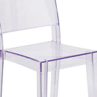 Flash Furniture Phantom Series Stacking Side Chair - Transparent-Polycarbonate Molded Structure