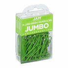 JAM Paper Colored Jumbo 2" Paper Clips - Lime Green - 2 Packs of 75-Size: 2 inches (Large/Jumbo)