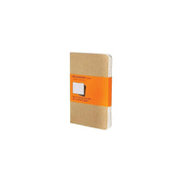 Moleskine Cahier Pocket Ruled Journals - 3-1/2" x 5-1/2" - Kraft - 3 Pack-Pocket size (3 - 1/2" x 5 - 1/2")