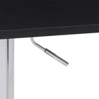 CorLiving DAW-600-T Adjustable Height Square Swivel-Top Table - Black-Small footprint frees up space in any room