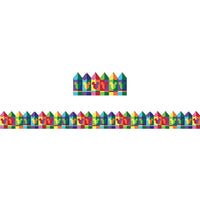 Eureka Geo Mickey Pencils Deco Trim Extra Wide Die Cut, 36 Pack-Classroom Decoration