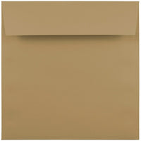 JAM Paper 6.5" x 6.5" Square Envelopes, Tan Brown, 25 Pack (227914986)-Square invitation envelope