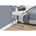 Monarch Specialties 3170 Accent Table - Chrome Metal/Glossy White With A Drawer-Assembly Required