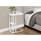Monarch Specialties 3676 Accent Table - 25"H/White/White Metal-Assembly required: Illustrated instructions and all hardware are provided for convenience (additional tools may be needed)