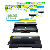 fuzion Brother TN350 DR350 Compatible Imaging Kit - Standard Yield - Black-Ink Colour: Black