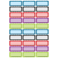 Ashley Magnetic Small Nameplates, Colour Dots Pattern, 90 Pack-Great for identifying bins, lockers, desks