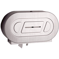 Bobrick Double Toilet Tissue Dispenser, stainless steele, 9"Roll (2892)-Roll Capacity - Multiple