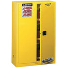 Justrite Sure-Grip Ex Flammable Storage Cabinets, 2 Doors, Manual, 43" x 18" x 65"-Double wall welded 18-gauge steel construction with 1 1/2" of insulating air space