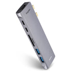 Kopplen USB-C 7 Ports Multi-function Hub 7 in 1 with SD and MicroSD Card Reader-USB-C PD 60W: USB-C port (PowerDelivery ready) supports up to 60W quick charge and USB 3.0 speedy transfer