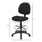 Nicer Interior Fabric Adjustable Drafting Chair-Adjustable back height to suit various user preferences