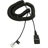 Jabra Quick Disconnect to Modular RJ Extension Coiled Cord (8800-01-94)-Coiled cable