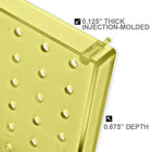 Azar Displays 44" x 13.5" Pegboard 1-Sided Wall Panel, Translucent Yellow, 2 Pack-Translucent Yellow