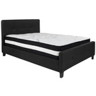 Flash Furniture Tribeca Full Size Tufted Upholstered Platform Bed with Pocket Spring Mattress - Black Fabric-Bed