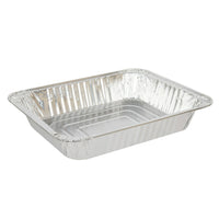 Luciano Aluminum Foil Rectangular Roasting Pan, 12.75 x 10.5 inches, Silver, 50 Pieces-Dimensions: 12.75"L x 2.5"H x 10.5"W in dimensions