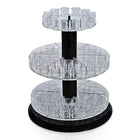 Azar Displays 13.5"H 3-Tiered Revolving Counter Display (225020)-Features 36 compartments on bottom & middle tiers and 12 compartment tester tray