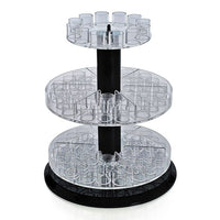 Azar Displays 13.5"H 3-Tiered Revolving Counter Display (225020)-Features 36 compartments on bottom & middle tiers and 12 compartment tester tray