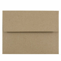 JAM Paper A2 Invitation Envelopes, 4.38 x 5.75, Brown Kraft Paper Bag Recycled, 250 Pack (LEKR600H)-Brown recycled envelope