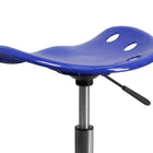 Flash Furniture Vibrant Nautical Blue Tractor Seat & Chrome Stool-Swivel Seat
