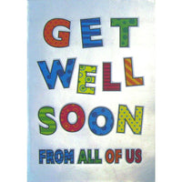 Rosedale 5-1/2" x 8" From All Get Well Soon From All Of Us Greeting Cards And Envelopes, 12 Pack (17220)-Printed on premium uncoated card stock