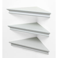kieragrace Providence Reilly Triangle Corner Shelf - Set of 3, White, 11", Matte Finish-Set: comes with a total of 3 same-sized corner wall shelves
