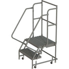 Tri-Arc Manufacturing Deep Top Step Rolling Ladder, Platform Height: 20", No. of Steps: 2, Step Width: 16" (KDSR102162-D2)-No. of Steps: 2