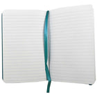 JAM Paper Hardcover Lined Notebook with Elastic Closure, Large, 5.88 x 8.5 Journal, Caribbean Blue, 2/Pack (340528855g)-5